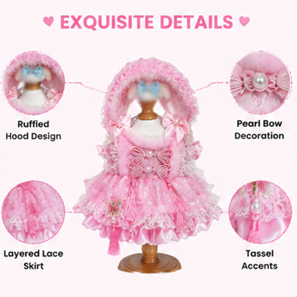 Pink outfit for 400% dolls，40cm Doll Fairy Princess Dress Set