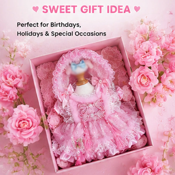Pink outfit for 400% dolls，40cm Doll Fairy Princess Dress Set